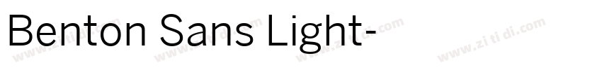 Benton Sans Light字体转换